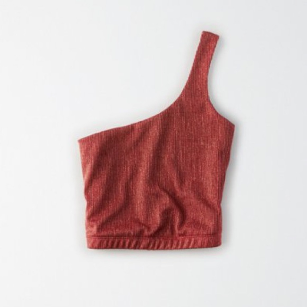 AEO Studio One Shoulder Crop Top